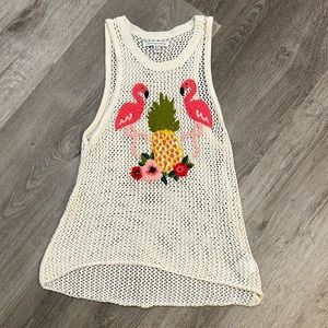 Crochet flamingo tank from American Eagle -NWOT